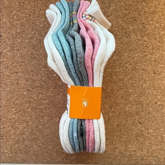 NWT Timberland Multicolor Trim Socks 5 pairs pink blue white - Picture 2 of 8